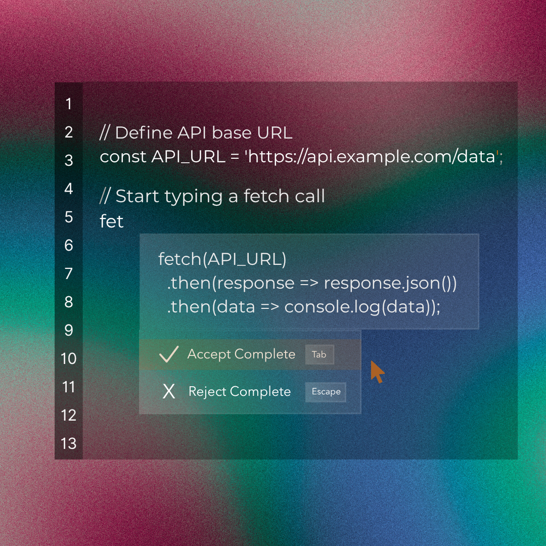 Cubent Autocomplete interface